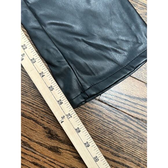 Mother Women's Mid Rise Faux Leather The Insider Ankle Jeans in Black Size 23 - Picture 12 of 14